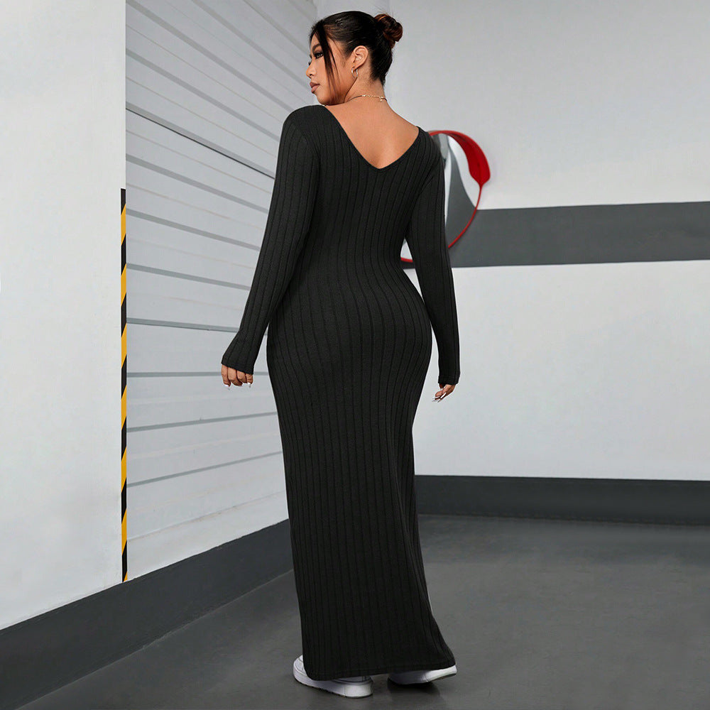 Curve Ribbed Bodycon Dress