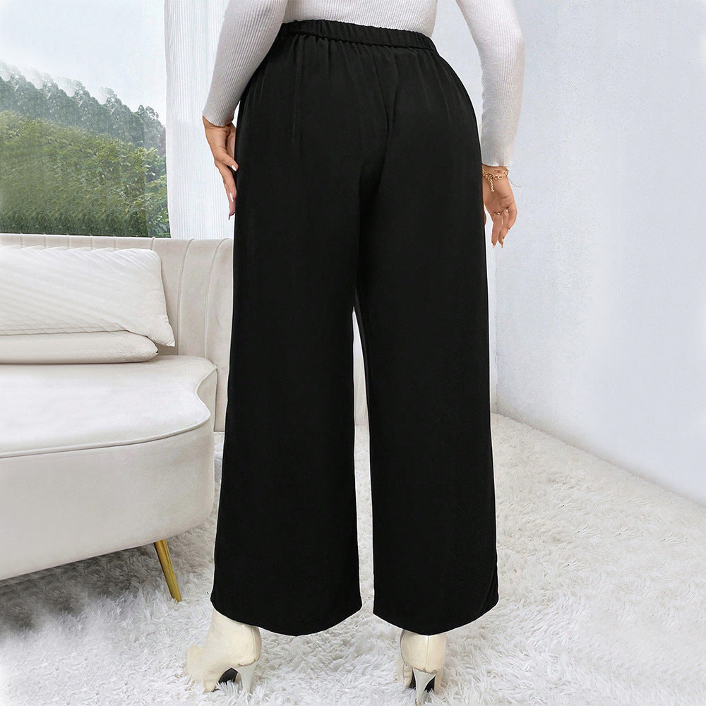 Curve High Waist Flowy Trousers