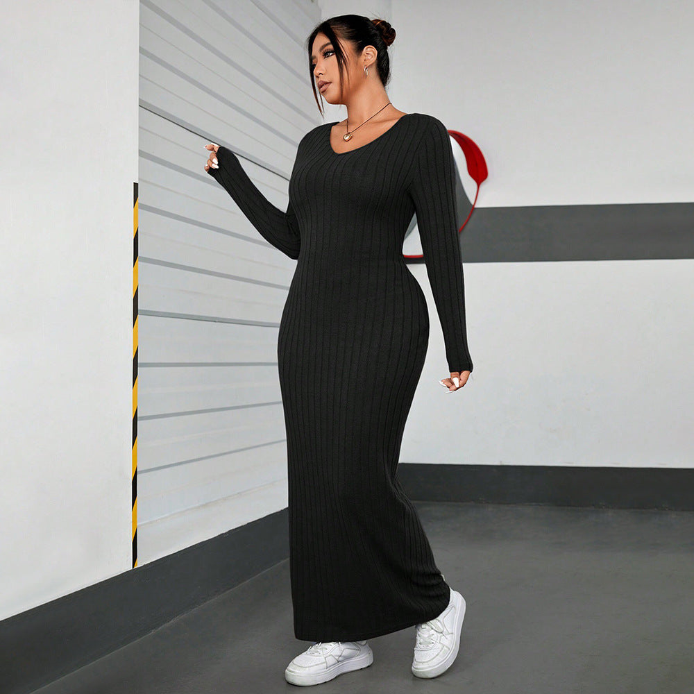 Curve Ribbed Bodycon Dress