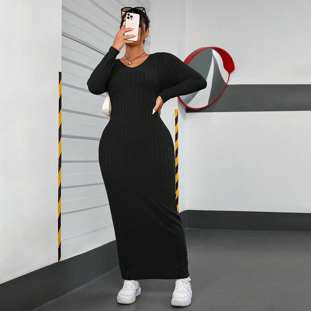 Curve Ribbed Bodycon Dress