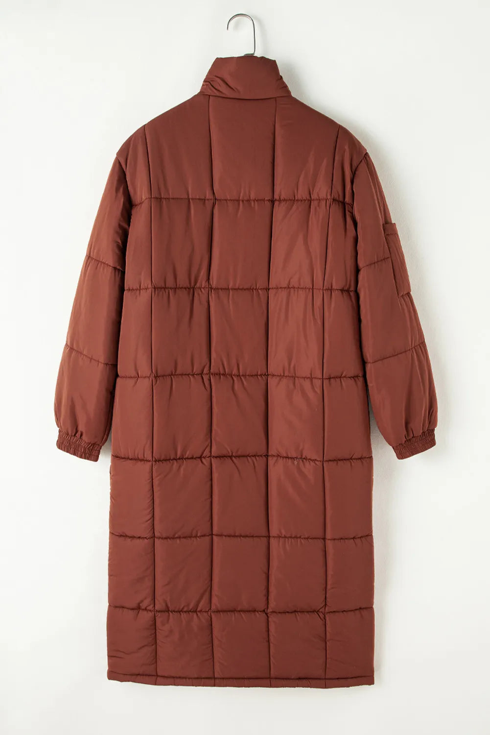 Pocketed Bubble Texture Winter Coat