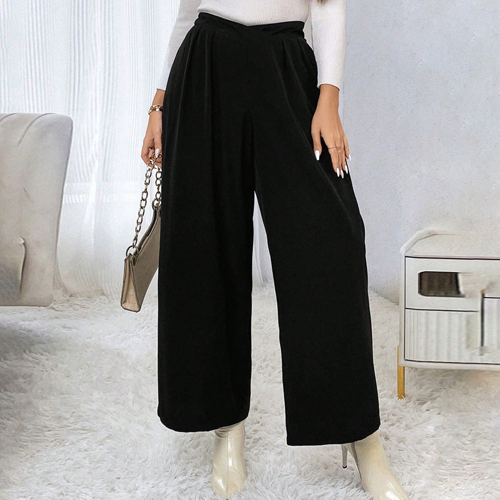 Curve High Waist Flowy Trousers