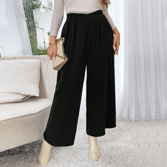 Curve High Waist Flowy Trousers