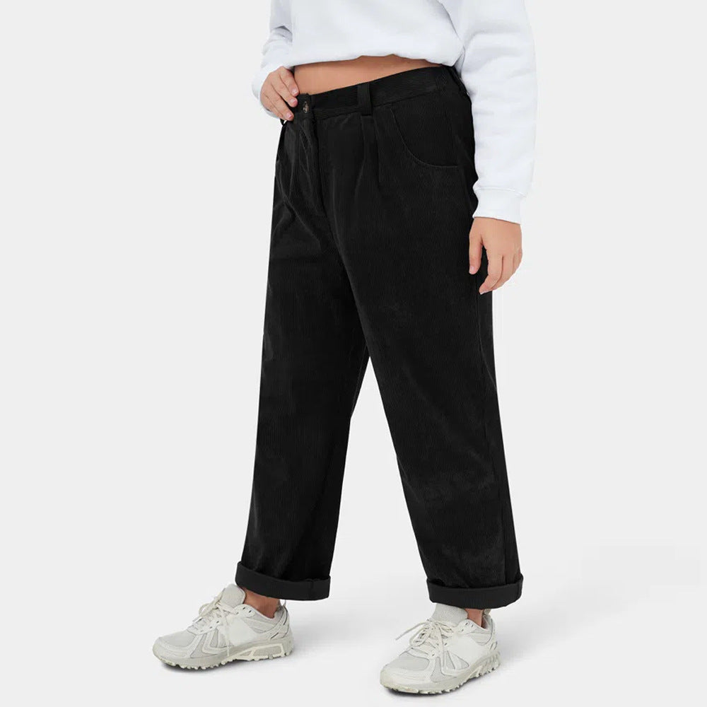 Curve Retro High Waist Wide Leg Pants