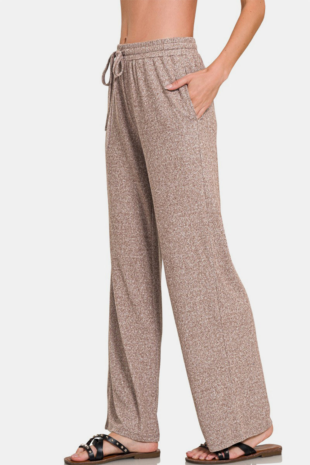Wide Leg Pants with Side Pockets