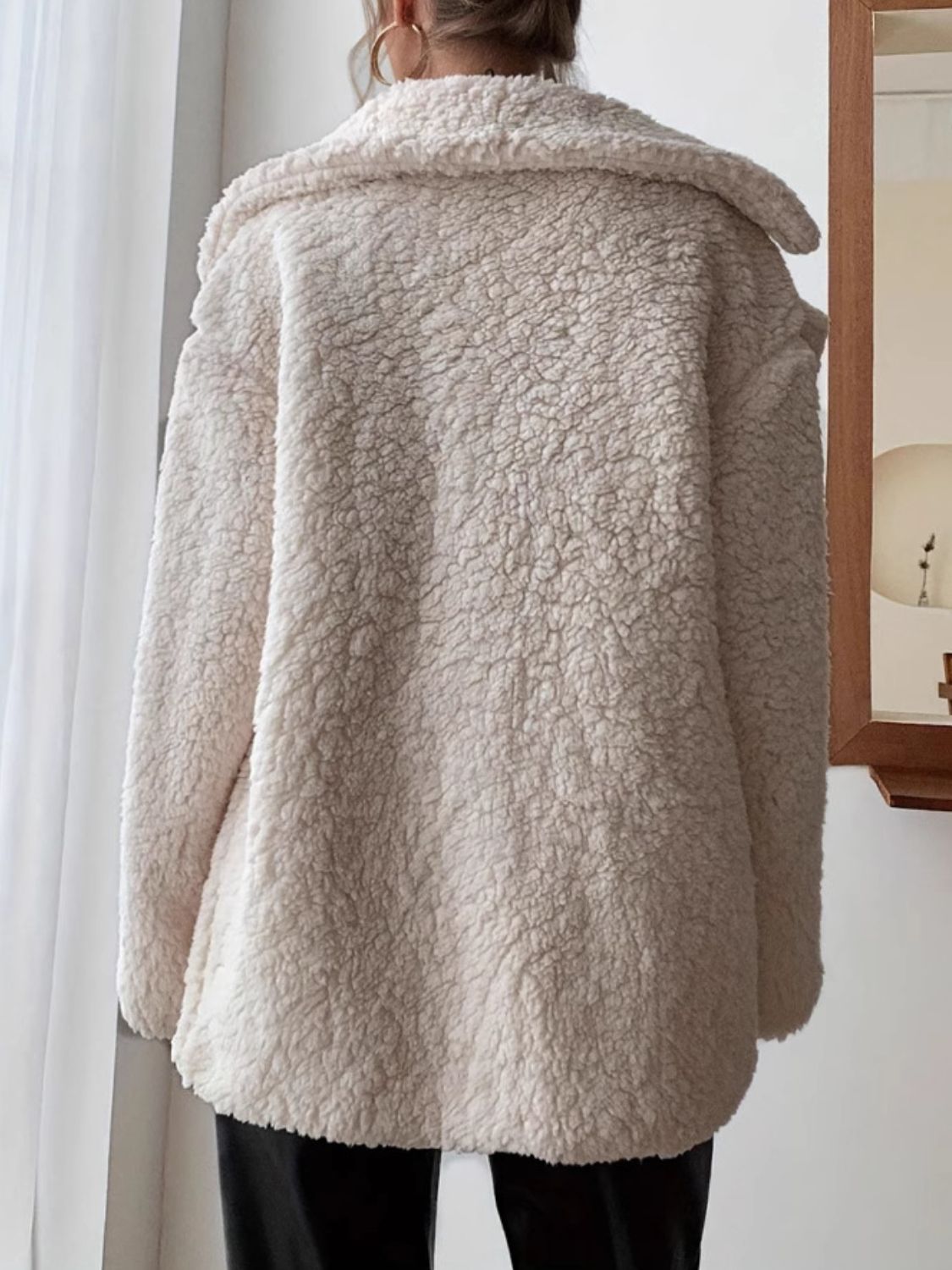 Fuzzy Open Front Coat