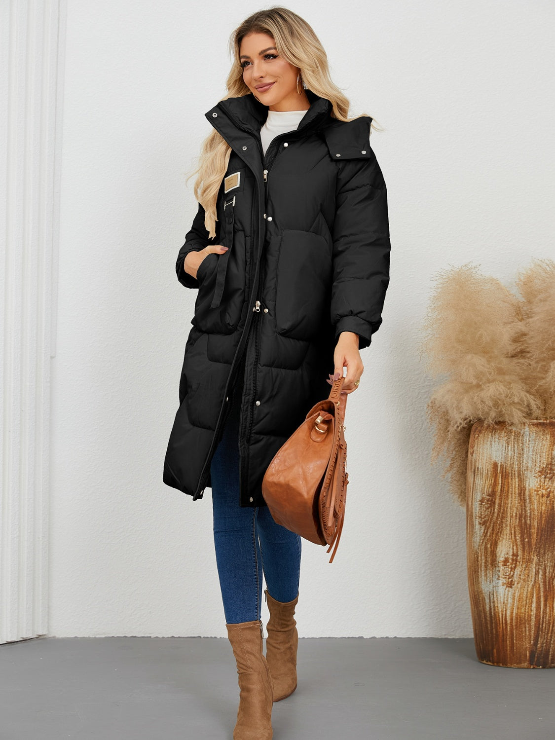 Long Sleeve Hooded Winter Coat