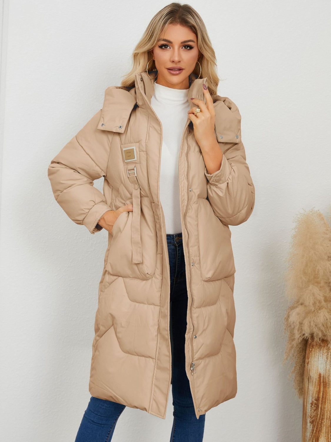 Long Sleeve Hooded Winter Coat